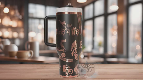 BMX Biker BMX Racing Tumbler Wrap SVG | 40oz Laser Engraving File | Rotary Ready Digital Design | Sports Fan Digital Design