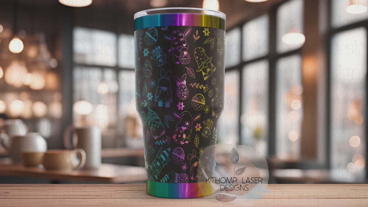 Easter Gnomes Bunny Gnomes Holiday Tumbler Wrap SVG | 20oz and 30oz  Laser Engraving File | Rotary Ready Digital Design | Seasonal SVG